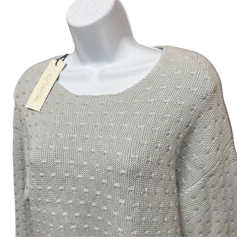 Rachel Zoe Sweater Women’s XL Blue Knit Sparkling‎ Boat Neck Casual